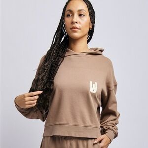 Urthwear Icon Cloudfleece Cropped Hoodie in Desert Clay Size Extra Small